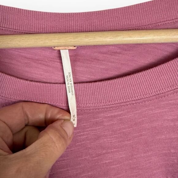 Free People Gardener Layered Look Tee Embellished Lace Sleeves - Picture 6 of 10